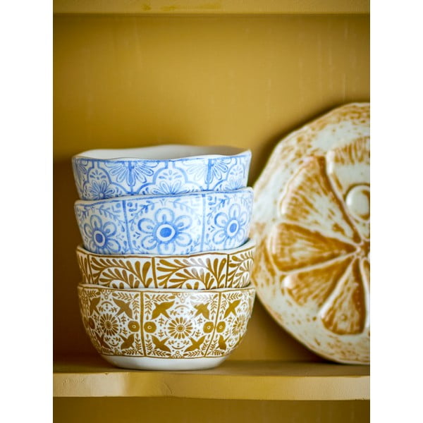 Modré/oranžové misky v sadě 4 ks z kameniny 200 ml Milton – Bloomingville-image-4