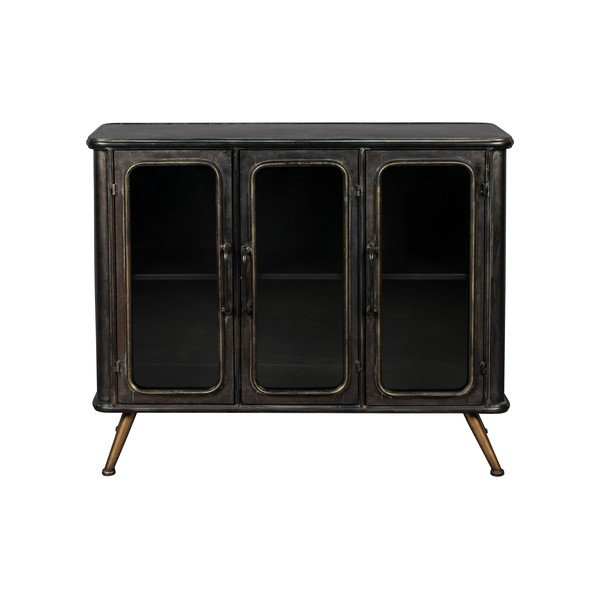 Černá kovová vitrína 100x80x37 cm Denza – Dutchbone