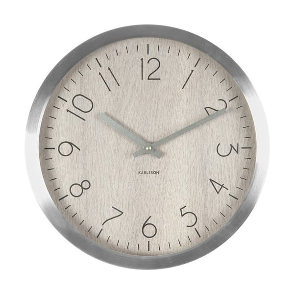 Bílé hodiny Present Time Wood Charm