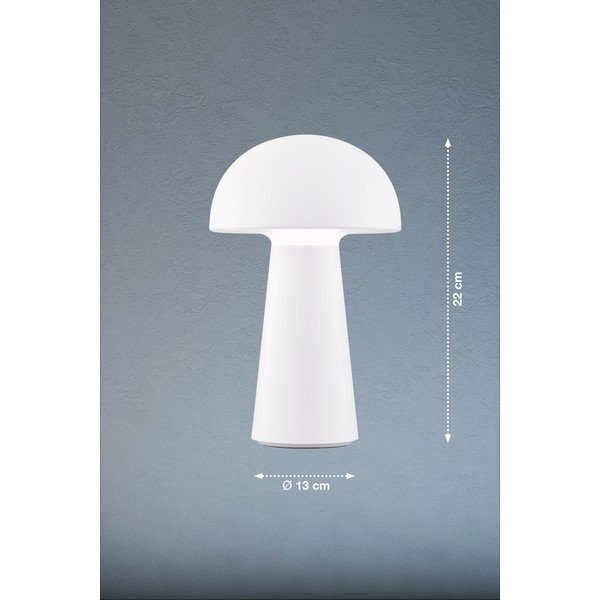 Bílá LED stmívatelná stolní lampa se senzorem pohybu (výška 22 cm) Viga – Fischer & Honsel-image-2