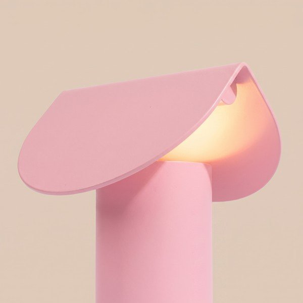 Růžová hliníková LED stolní lampa (výška 15 cm) BISCUIT – Thoro-image-3