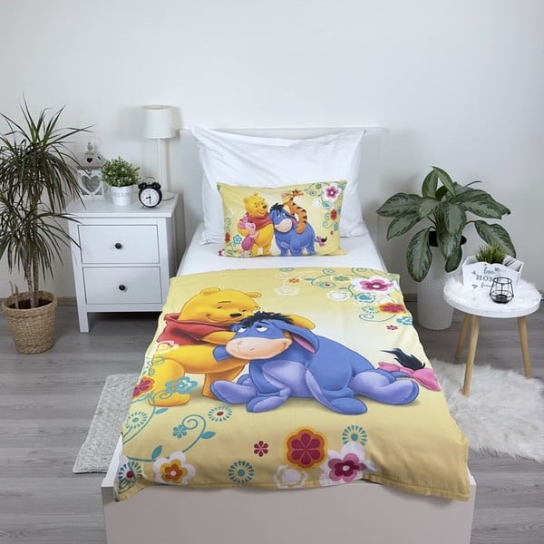 Bavlněné dětské povlečení do postýlky 100x135 cm Winnie-the-Pooh – Jerry Fabrics-image-1