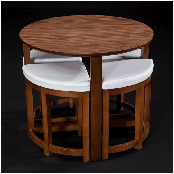 Stůl Oval Walnut se židlemi