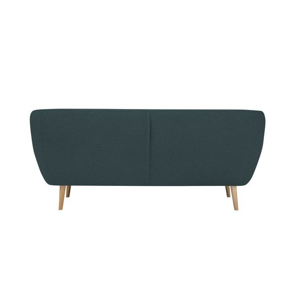 Tmavě modrá dvoumístná pohovka se světlými nohami Mazzini Sofas Sicile-image-2
