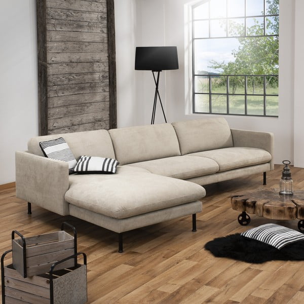 Béžová rohová pohovka Max Winzer Nathan, levý roh-image-1