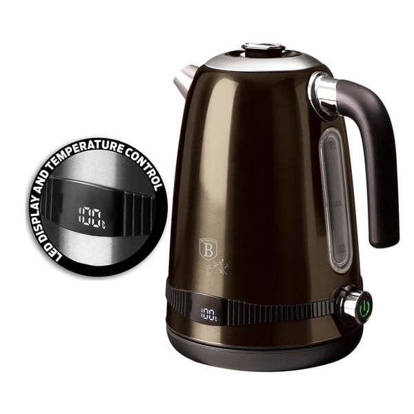 Hnědá rychlovarná konvice 1.7 l Shiny Black Collection - BerlingerHaus-image-2