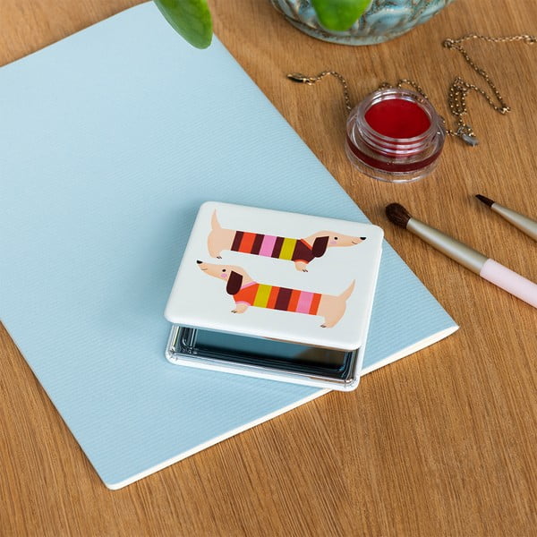 Kosmetické zvětšovací zrcadlo 7x7 cm Sausage Dog – Rex London-image-1