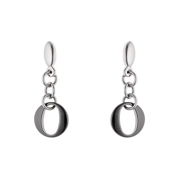 Náušnice Ceramic Pure Black, 3 cm