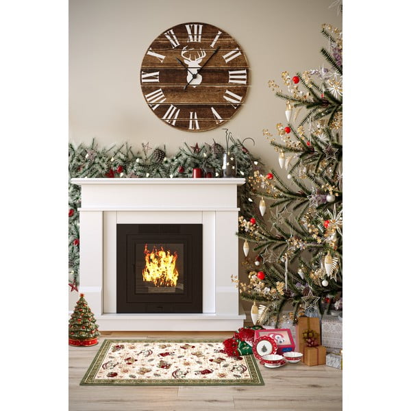 Zelený koberec s vánočním motivem s příměsí bavlny 50x80 cm Toy's Delight Green Christmas – Villeroy&Boch-image-1