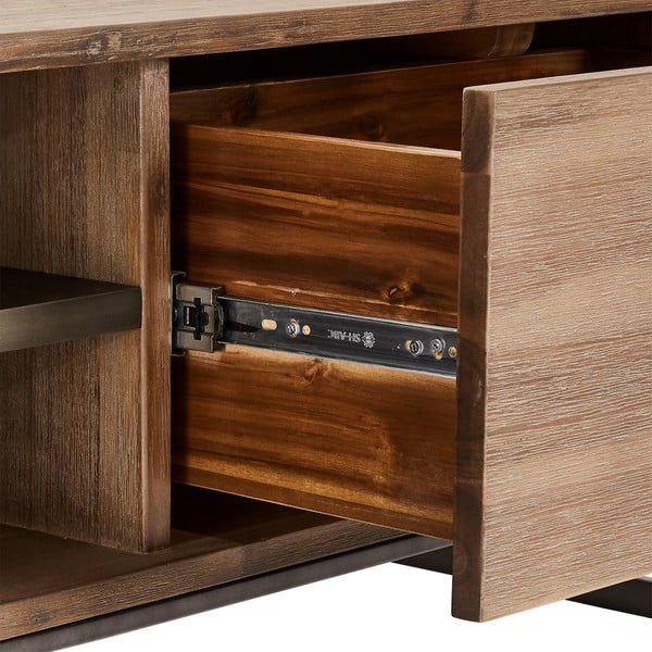 Hnědý konferenční stolek z masivního dřeva Furnhouse Mallorca, 120 x 75 cm-image-1