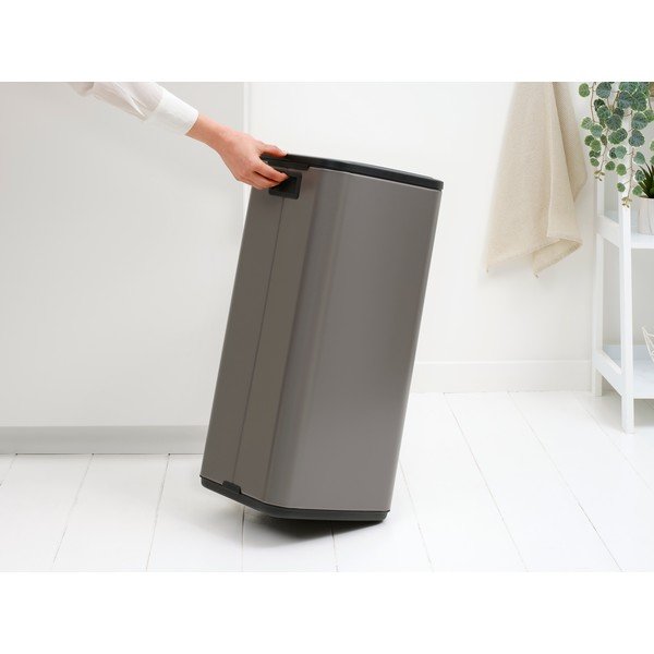 Šedý dotykový ocelový odpadkový koš 30 l Bo Touch – Brabantia-image-2