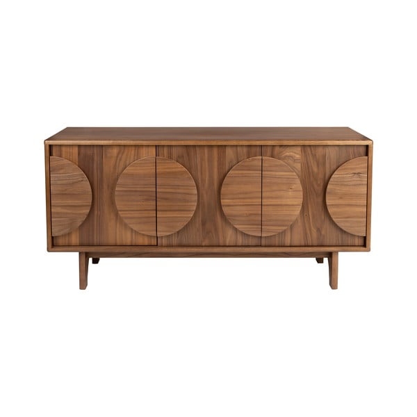Hnědá nízká komoda v dekoru ořechu 120x58 cm Groove – Zuiver