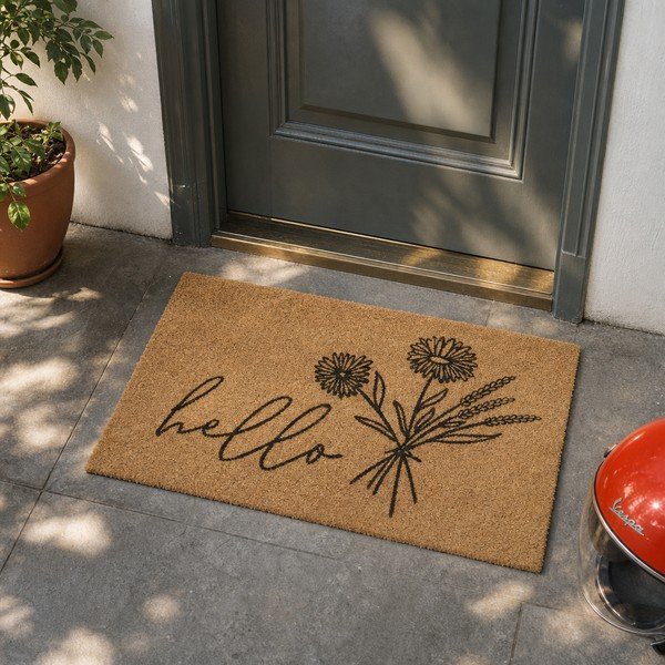 Rohožka z kokosového vlákna 75x45 cm Hello & Flowers - Hanse Home-image-4