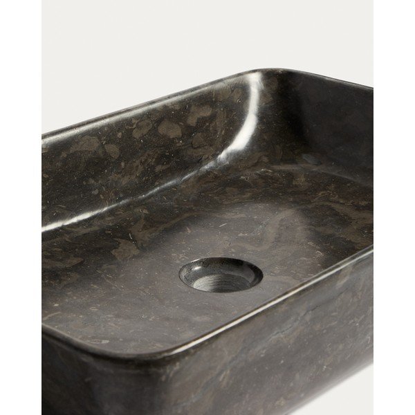 Šedé kamenné umyvadlo 55x35 cm Darnen – Kave Home-image-4