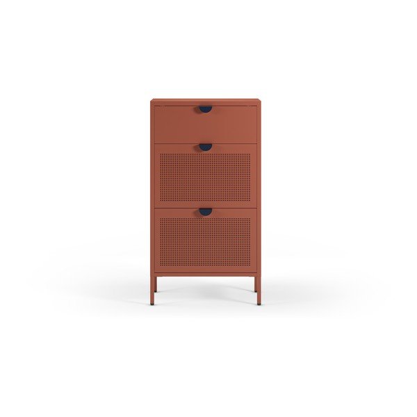 Kovový botník v terakotové barvě 60x110x30 cm Sayla – Marckeric-image-1