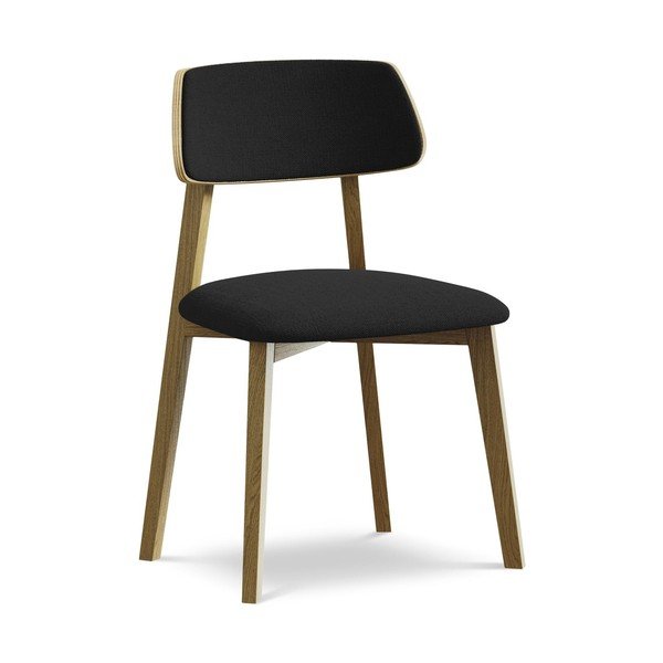 Černá jídelní židle z masivního dřeva Niu – Makamii