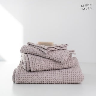 Světle růžová osuška 100x140 cm Honeycomb – Linen Tales
