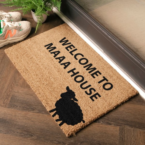 Rohožka z kokosového vlákna 40x60 cm Welcome to Maaa House – Artsy Doormats-image-1