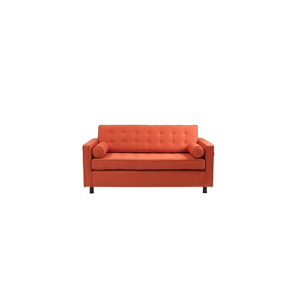 Oranžová rozkládací dvoumístná pohovka Custom Form Topicc