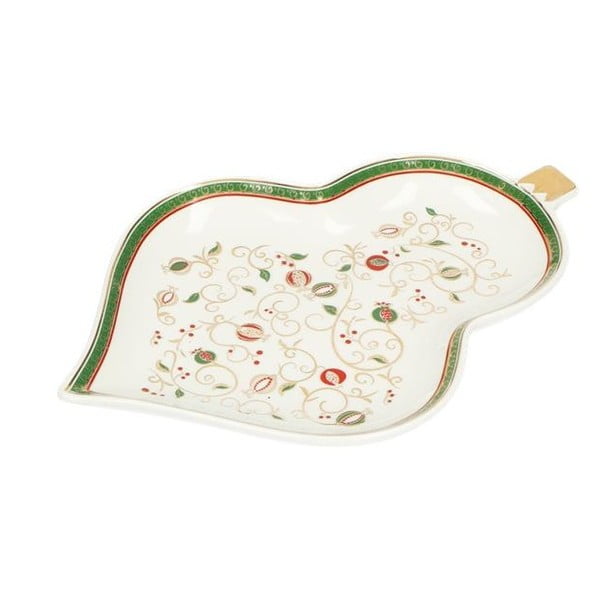 Servírovací talíř s vánočním motivem Brandani Tempo di Festa, délka 22,5 cm