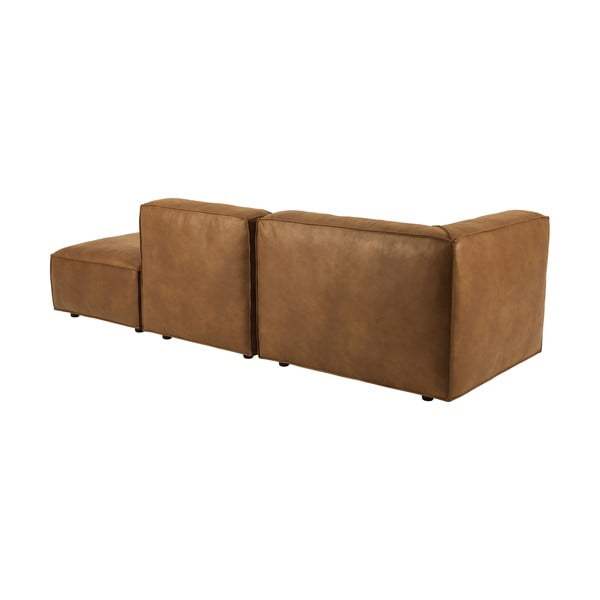 Koňakově hnědá lenoška z imitace kůže (levý roh) Fairfield Kentucky – Bonami Selection-image-4