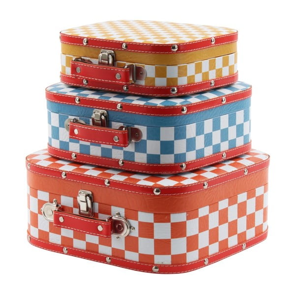 Set tří barevných kufříků