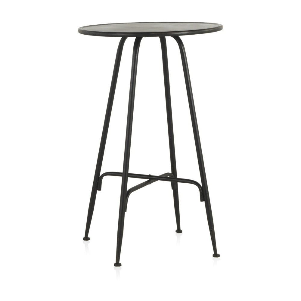 Černý kovový barový stolek Geese Industrial Style, výška 100 cm