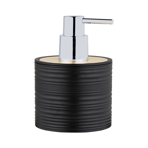 Černý plastový dávkovač mýdla 350 ml Lyon – Allstar-image-1