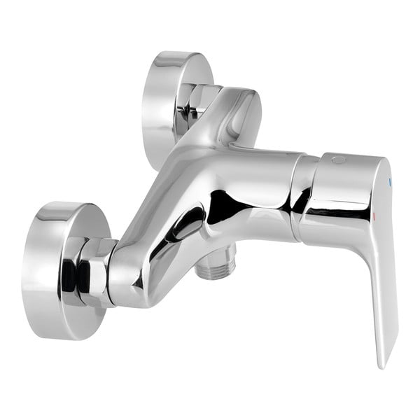 Nástěnná sprchová baterie v leskle stříbrné barvě (1 výstup) Pax – Sapho-image-1