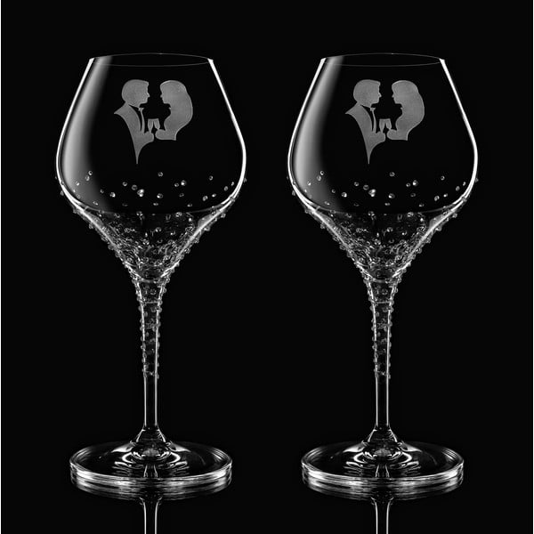 Sada 2 sklenic na víno Romance se Swarovski Elements v luxusním balení