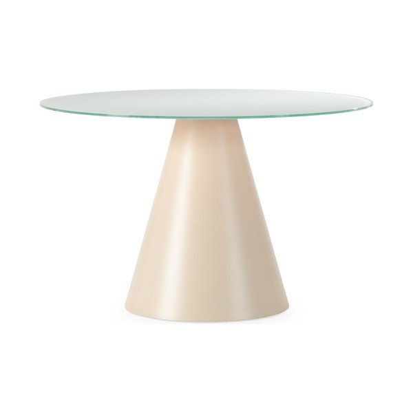 Kulatý jídelní stůl se skleněnou deskou ø 120 cm Vida – MOME