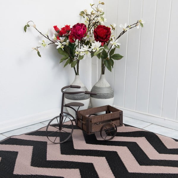 Černo-béžový oboustranný koberec vhodný i do exteriéru Green Decore Tara, 120 x 180 cm-image-1