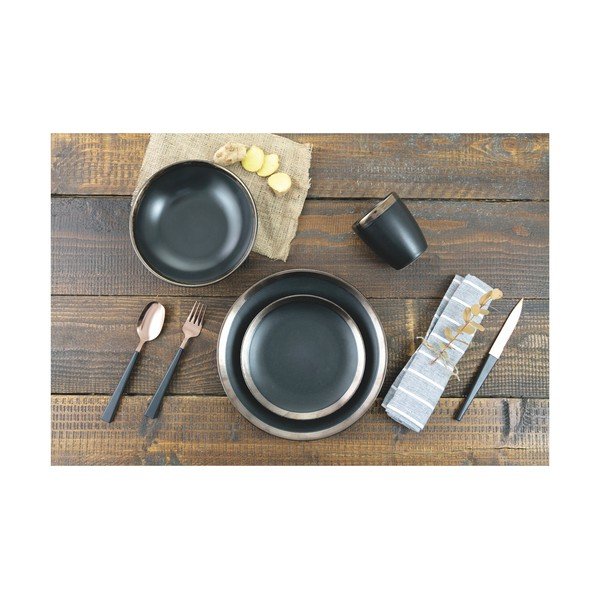 18dílná sada černého nádobí z kameniny Villa d'Este Naima-image-1