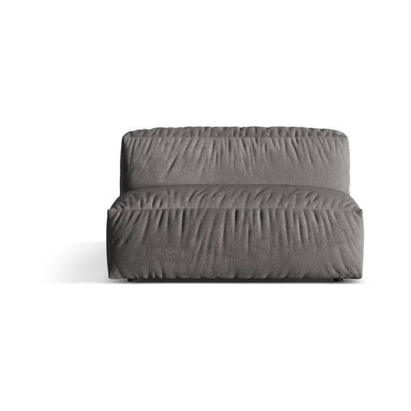 Šedý modul pohovky z textilie bouclé (středový díl) Martina – Micadoni Home