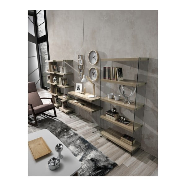 Konzolový stolek s deskou v dubovém dekoru v přírodní barvě 35x100 cm Nancy – Tomasucci-image-2