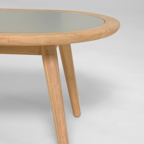 Zahradní stolek z eukalyptového dřeva s betonovou deskou Kave Home Glynis Nina-image-1