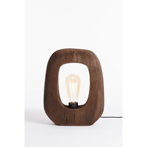 Hnědá stolní lampa (výška 30 cm) Kelafo – Light & Living-image-3
