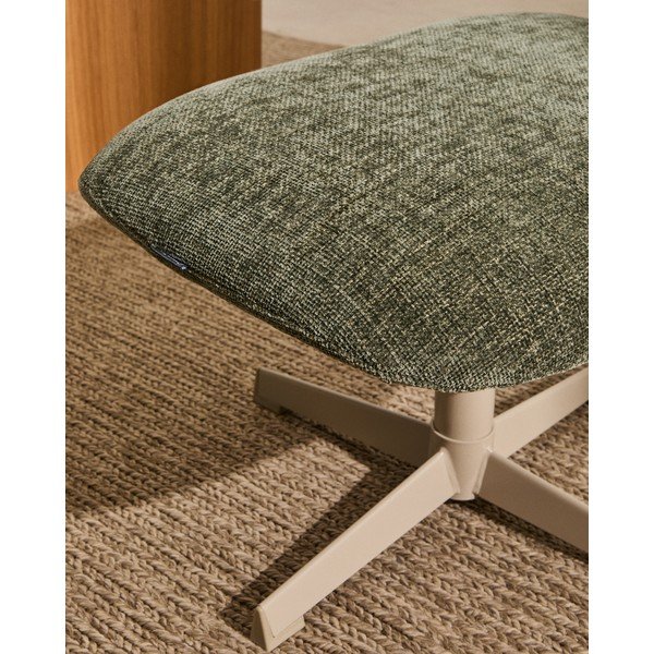 Zelená žinylková podnožka Teryl – Kave Home-image-3