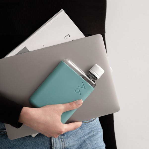 Tyrkysově modré silikonové pouzdro na placatku Memobottle A6 Sleeve-image-3