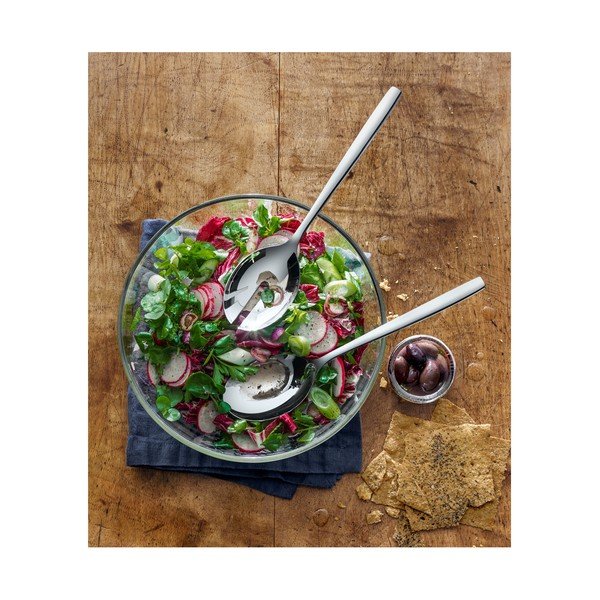 Sada skleněné salátové mísy se 2 nerezovými příbory WMF Taverno-image-1