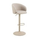 Béžová barová židle s nastavitelnou výškou/s područkami (výška sedáku 86 cm) Eleanor – Actona
