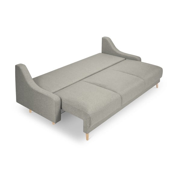 Světle šedá rozkládací pohovka s úložním prostorem Mazzini Sofas Freesia-image-4