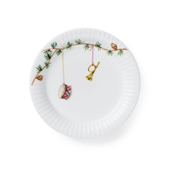 Bílý dezertní  porcelánový talíř s vánočním motivem ø 19 cm Hammershøi Christmas – Kähler Design