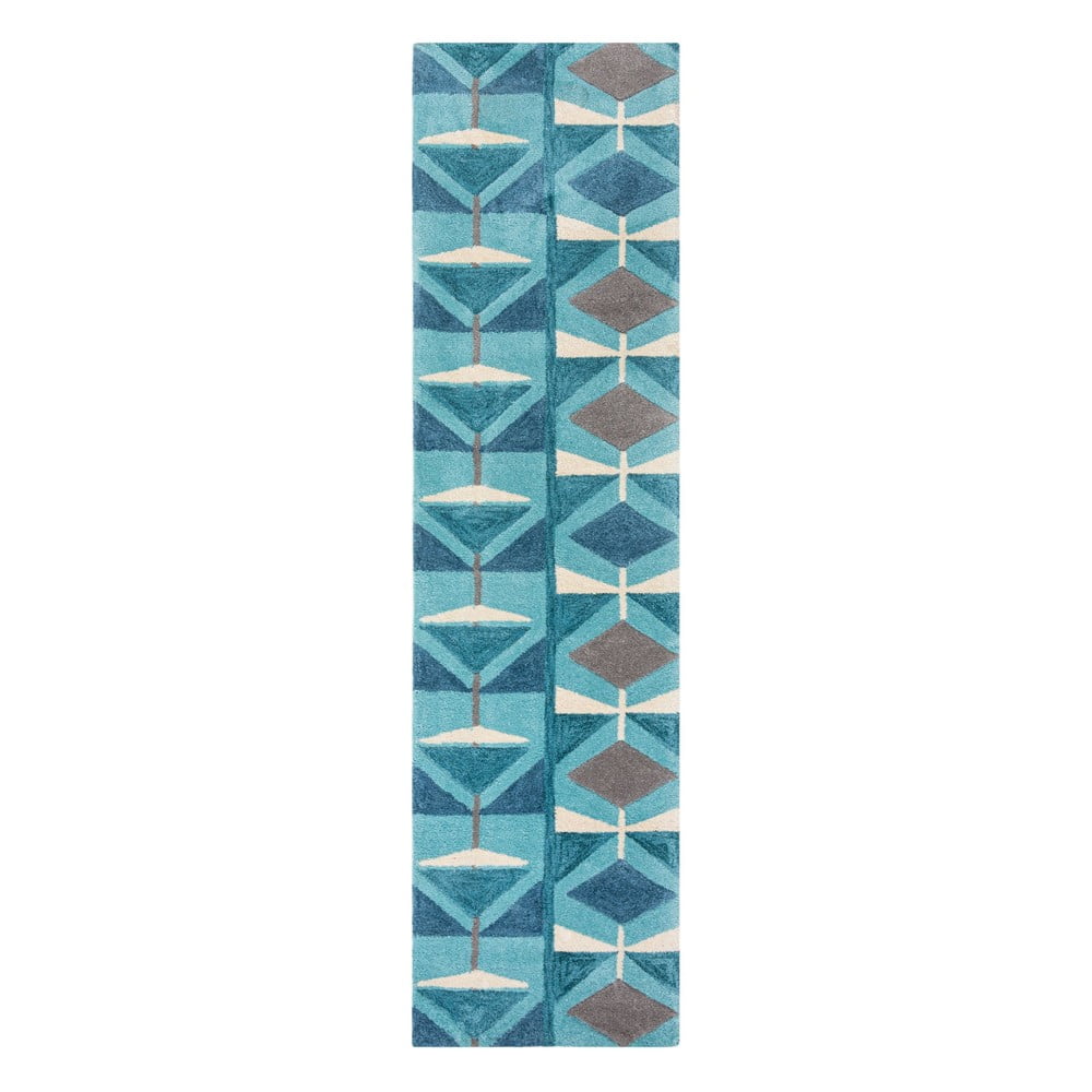 Modrý běhoun Flair Rugs Kodiac, 60 x 230 cm