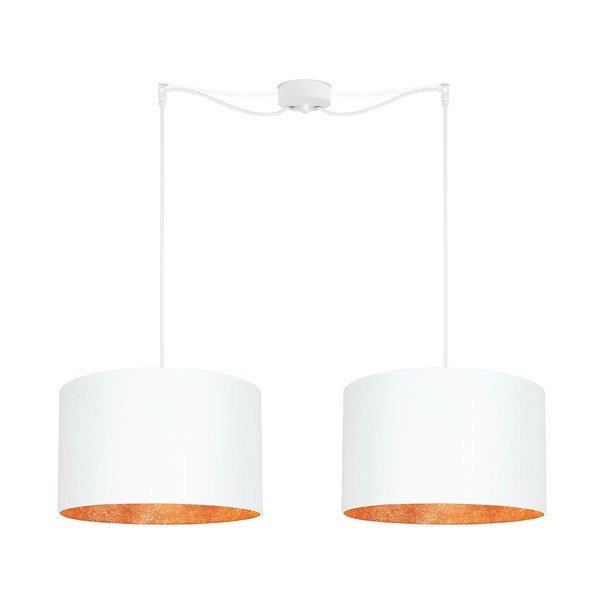 Závěsné dvouramenné svítidlo v bílo-měděné barvě Sotto Luce Mika, ⌀ 40 cm