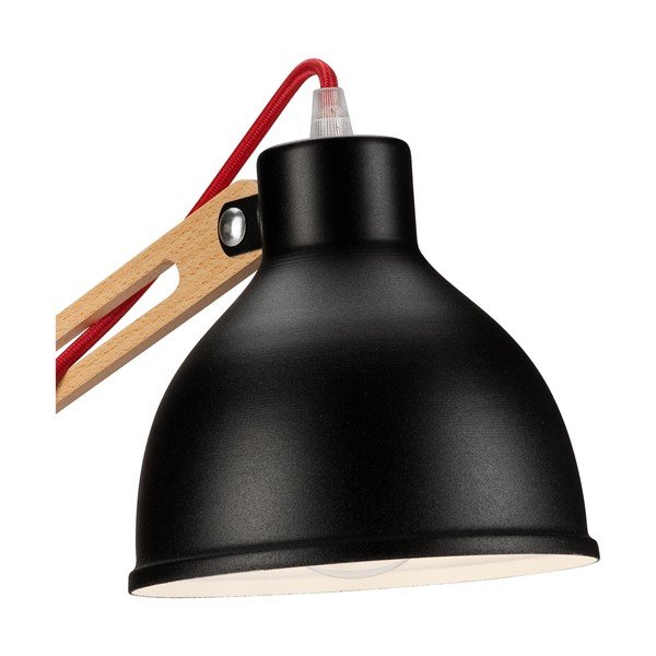 Černo-hnědá stolní lampa s kovovým stínidlem (výška 44 cm) Marcello – LAMKUR-image-3