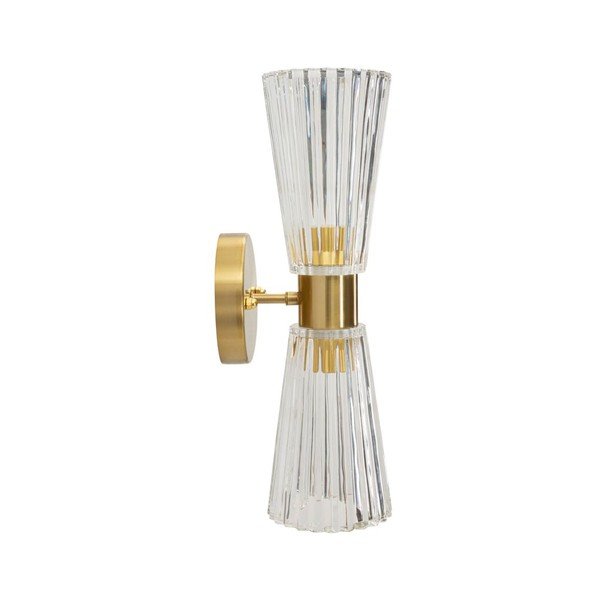 Skleněné nástěnné svítidlo ve zlaté barvě Prague – Mauro Ferretti-image-2