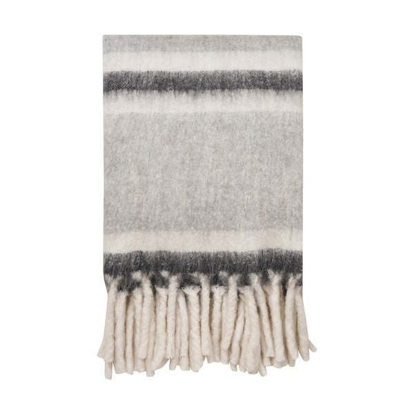 Šedá deka s příměsí vlny 130x170 cm Carmel – House Nordic