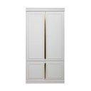 Světle šedá šatní skříň z borovicového dřeva 110x215x44 cm Organize – WOOOD