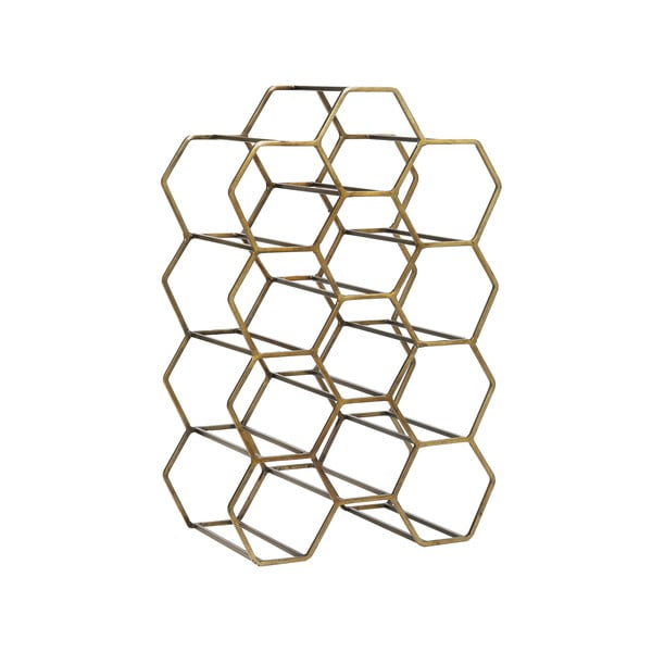 Kovový regál na víno v bronzové barvě na 12 lahví Salbris – Light & Living-image-2